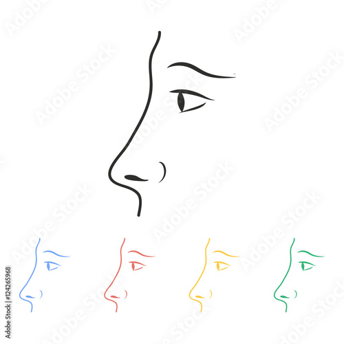 Nose - vector icon.