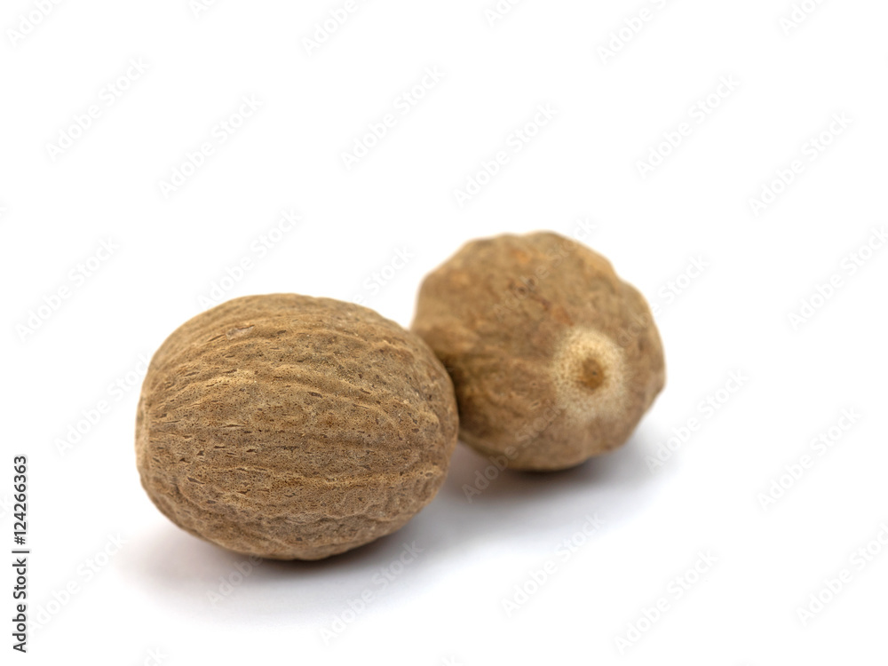 Muskatnüsse, Myristica fragrans, Nutmeg Muskatnüsse, Myristica fragrans, Nutmeg
