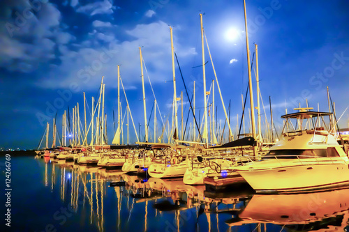 Sailboat harbor photo