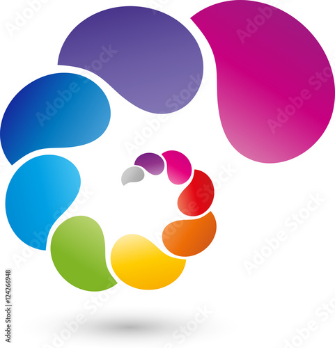 Spirale, Multimedia, farbig, Maler, Druckerei, Logo