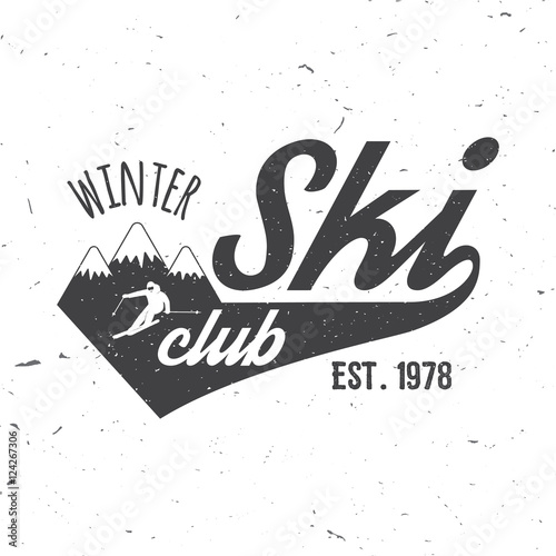 Ski club concept with skier.