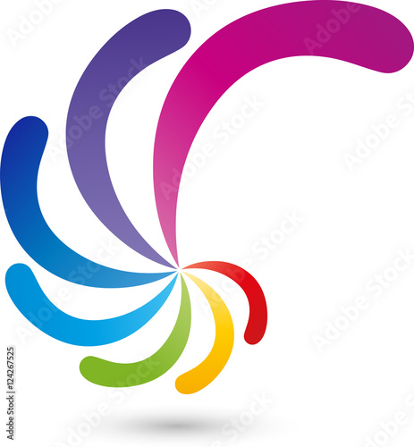 Spirale, Multimedia, farbig, Maler, Druckerei, Logo
