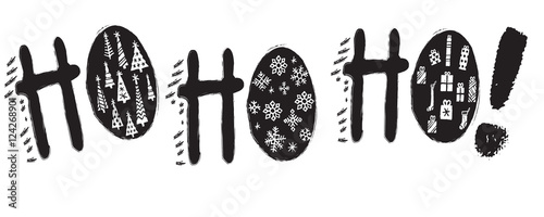 CHRISTMAS CARD HO HO HO Santa Claus