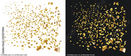 CONFETTIS RECTANGULAIRES DORÉS