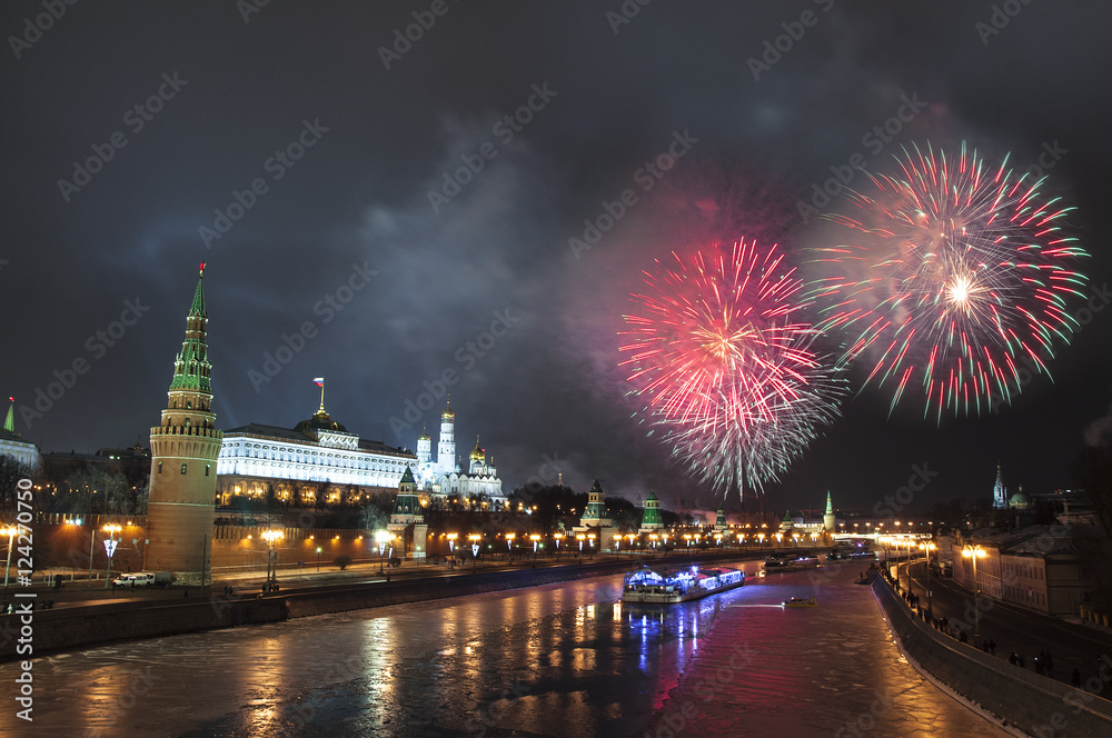 Новый год. Новогодний фейерверк в Москве
