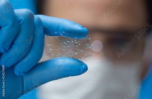 Obraz na płótnie graphene, dita, nanotecnologia, scienza, futuro, polimero, grafene