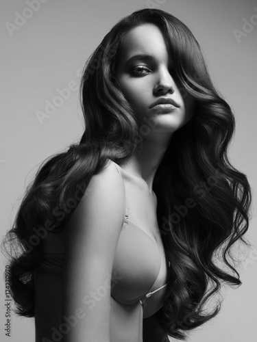 Beautiful Woman with Long Healthy Hair