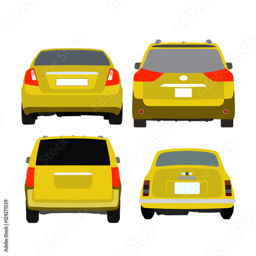 自動車バックスタイル02-yellow