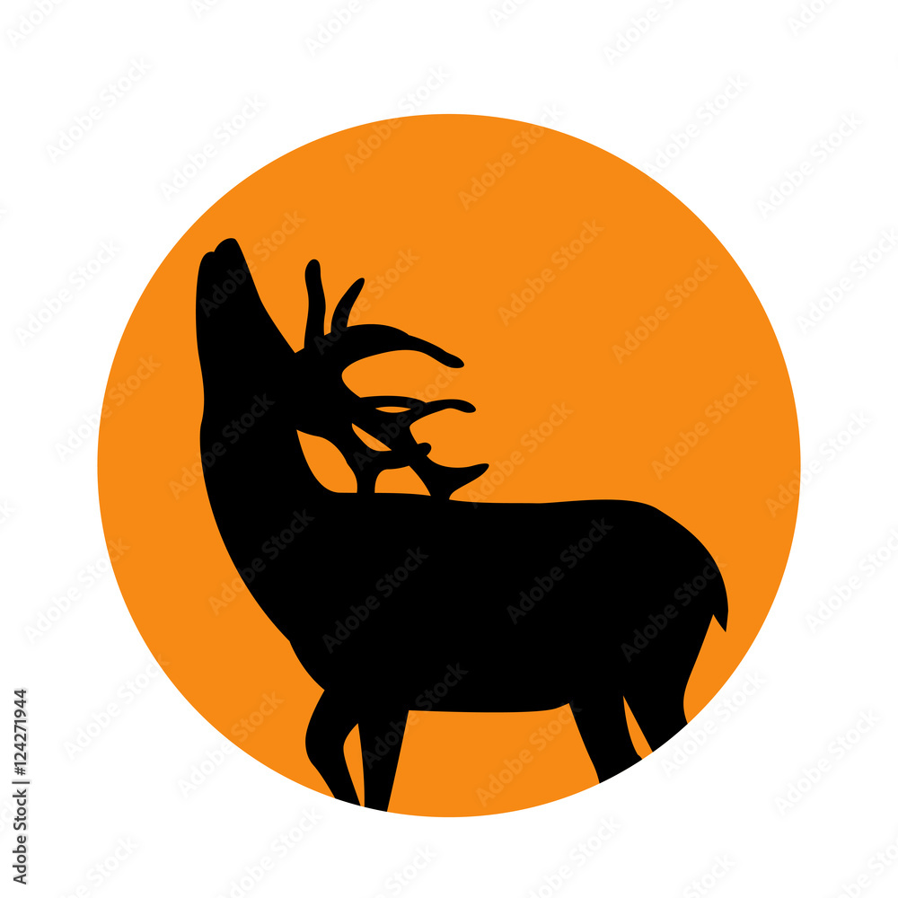 deer vector illustration silhouette black profile deer vector illustration silhouette black profile