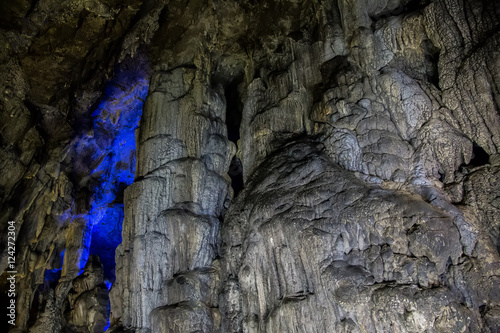 Big Azishskaya cave with speleothem, stalactites, stalagmites and stalagnates © Mulderphoto