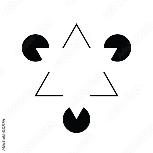 Optical Illusion - Kanizsa triangle