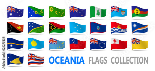 Free Download Flags Oceania collection. Vector illustration. - GFXLoad