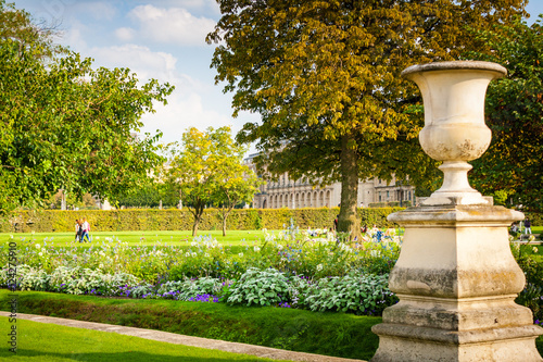 Sunny day in Jardin des Tuileries