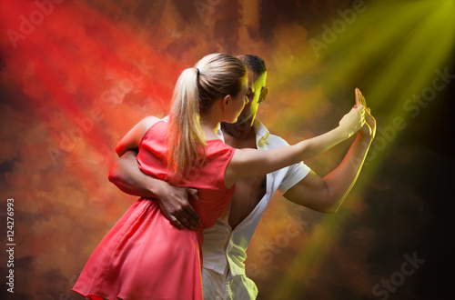 Young couple dances Caribbean Salsa