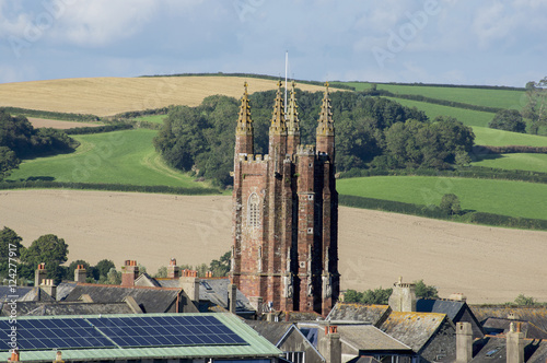 Totnes Town Church Tower; Devon, England photo