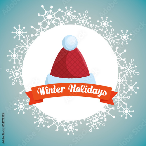 winter holidays season icon vector illustration design