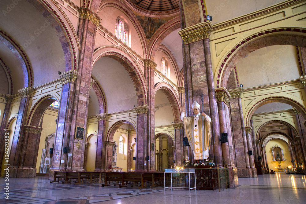 Interior of the Cathedral of Cuenca, Ecuador