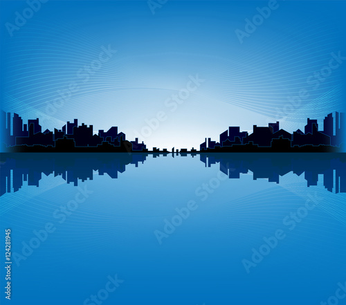 minimalistic urban landscape, vector