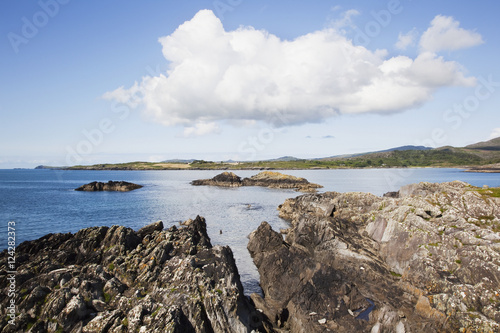 Rocks along the coast in dunmanus bay, near durrus;County cork, ireland photo