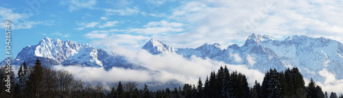 Clouds in Alps, Karwendelgebirge, Bayern, Germany photo
