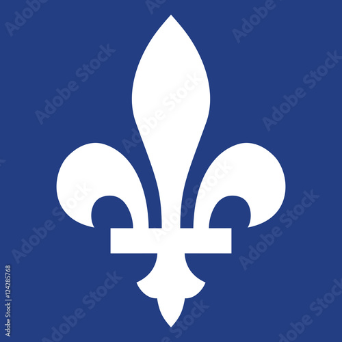 Fleur-de-lis (white on blue)