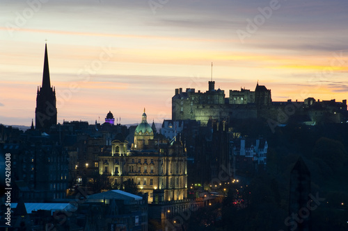 View of Edinburgh Castle at night