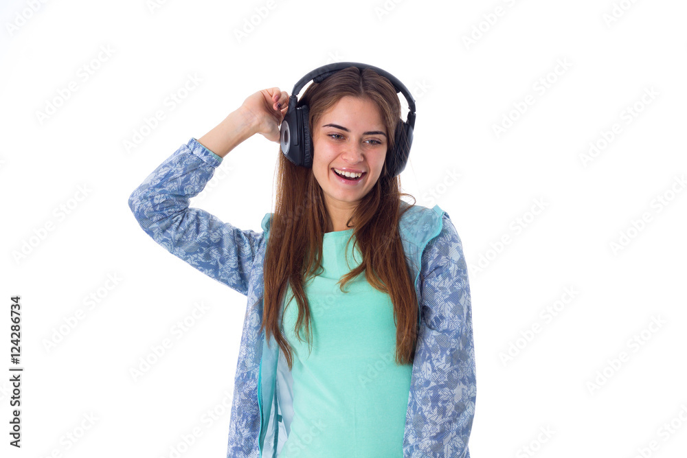 Young woman in headphones Young woman in headphones