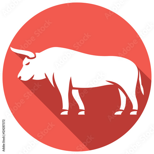 Quadro em tela bull flat icon