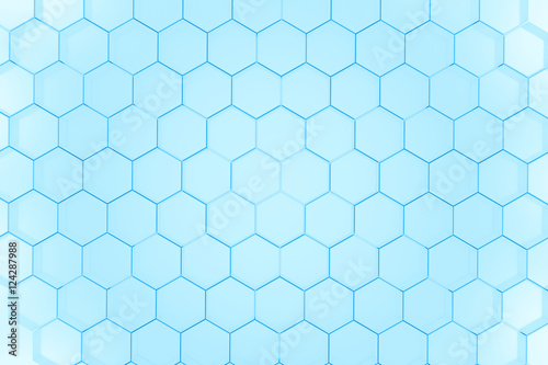 3d rendering of hexagonal abstract background