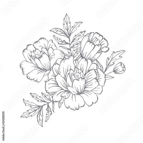 Ornate floral flyer with flowers. Doodle sharpie background. template for card, poster, leaflet.