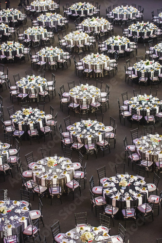 Tables and chairs at a Gala; Towson, Maryland, United States of America photo