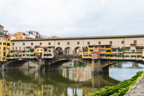 Ponte Vecchio over Arno river in Florence  Italy  