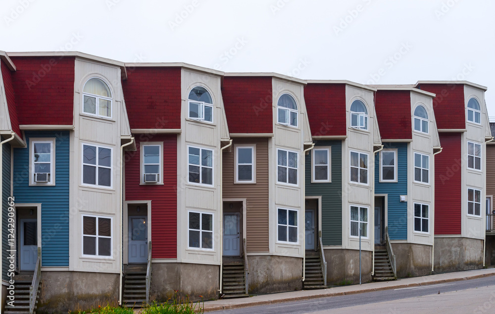 Row of townhomes