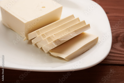 mozzarella cheese on a plate