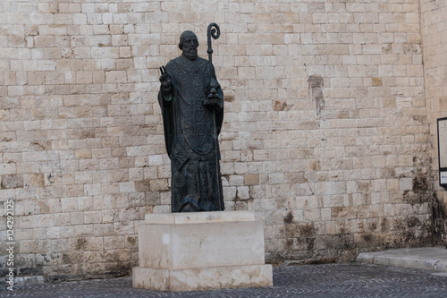 sculpture of St Nicholas in Bari, Italy photo