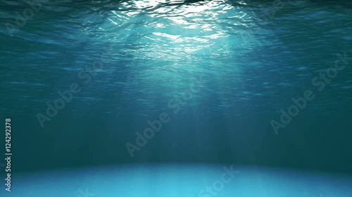 Dark blue ocean surface seen from underwater (4k video)