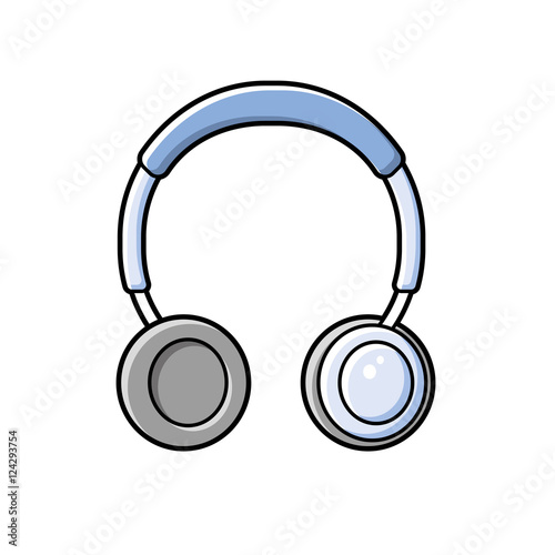 Headphones icon isolated.