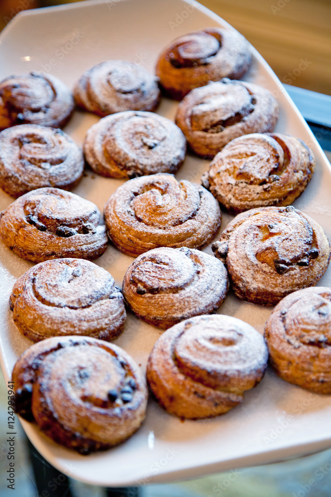 Fototapeta premium pastries with raisins