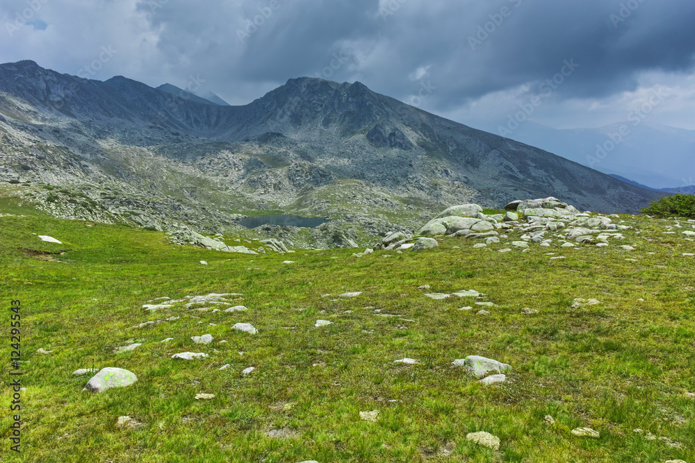 Fototapeta premium Panorama around spanopolsko Lake, Pirin Mountain, Bulgaria