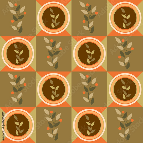 vector texture  autumn leaves and texture round