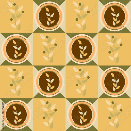 vector texture  autumn leaves and texture round