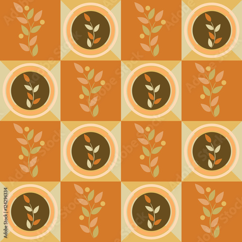 vector texture  autumn leaves and texture round