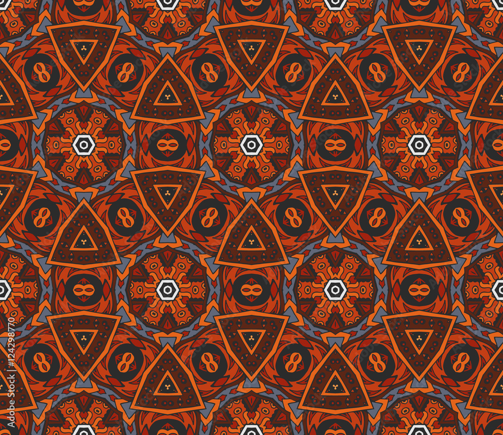 seamless geometric ethnic tribal pattern