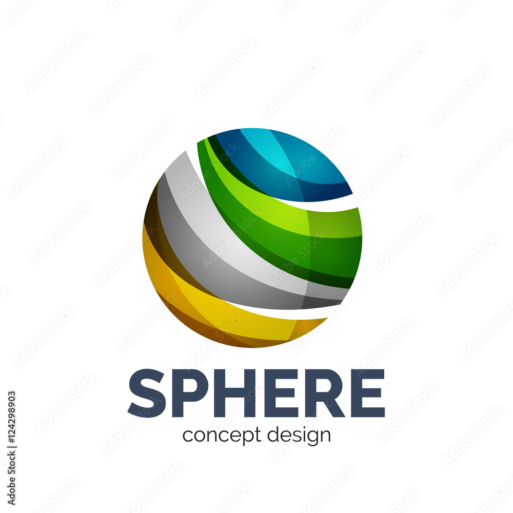 Vector sphere abstract logo template Vector sphere abstract logo template