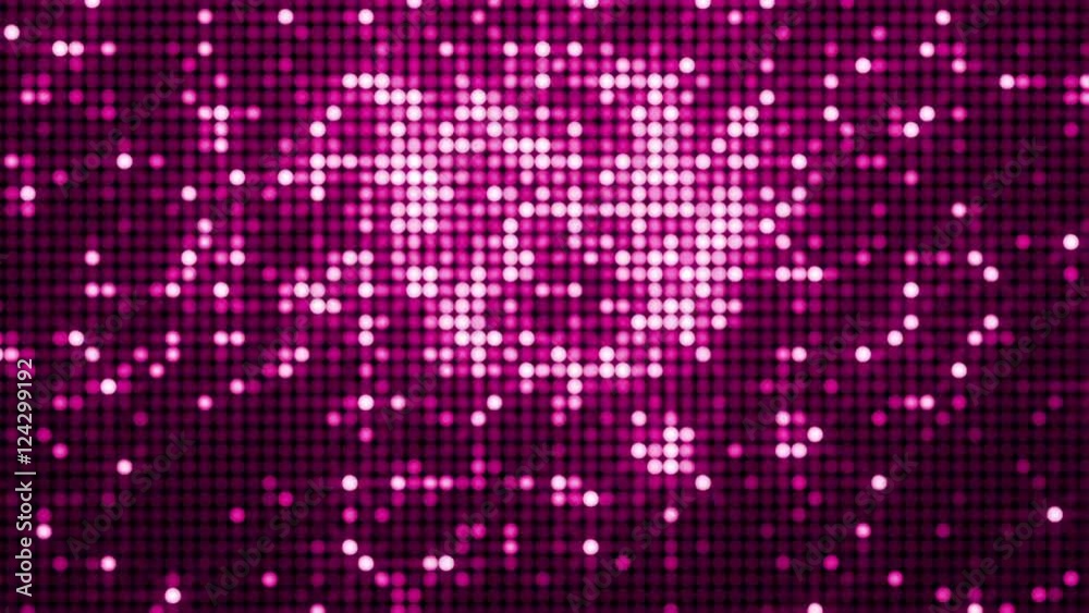 Abstract background with animation of glowing dots. Spangle Glitter background.
