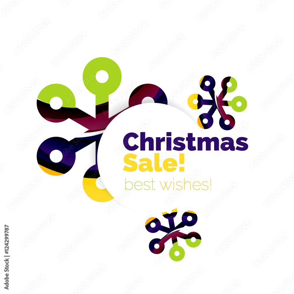 Fototapeta premium Christmas colorful geometric abstract background