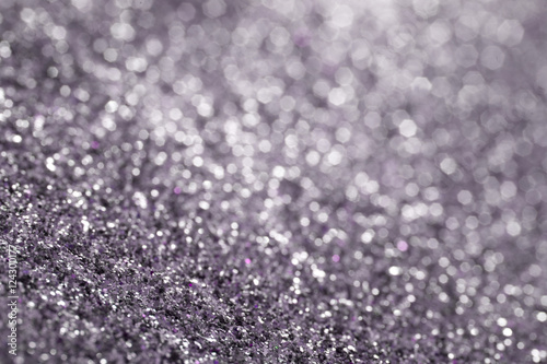 Bokeh view on purple glitter