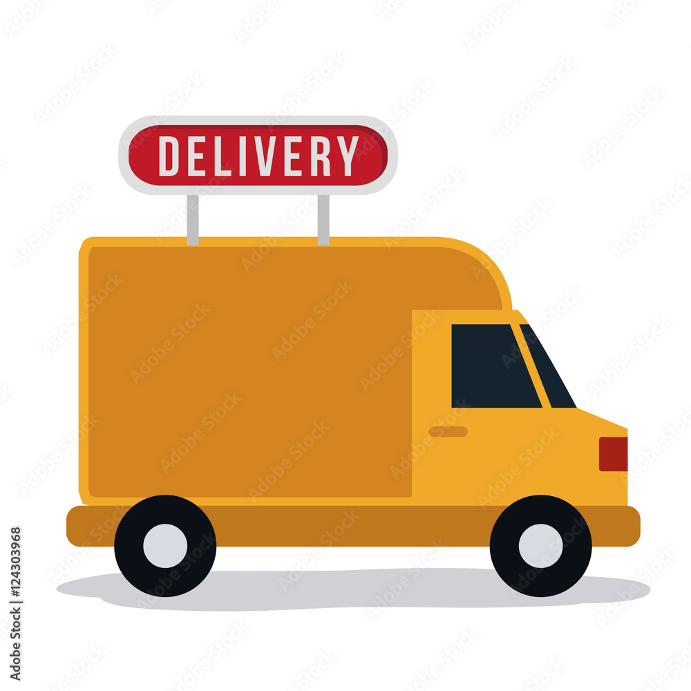 Truck icon. Delivery storage shipping and logistic theme. Colorful design. Vector illustration