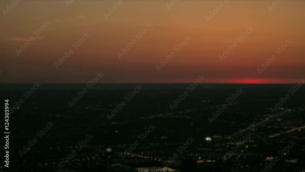 Chicago cityscape timelapse, sunset aerial, taken from the John Hancock Observatory which is now called 360 Chicago. Chicago cityscape timelapse, sunset aerial, taken from the John Hancock Observatory which is now called 360 Chicago.