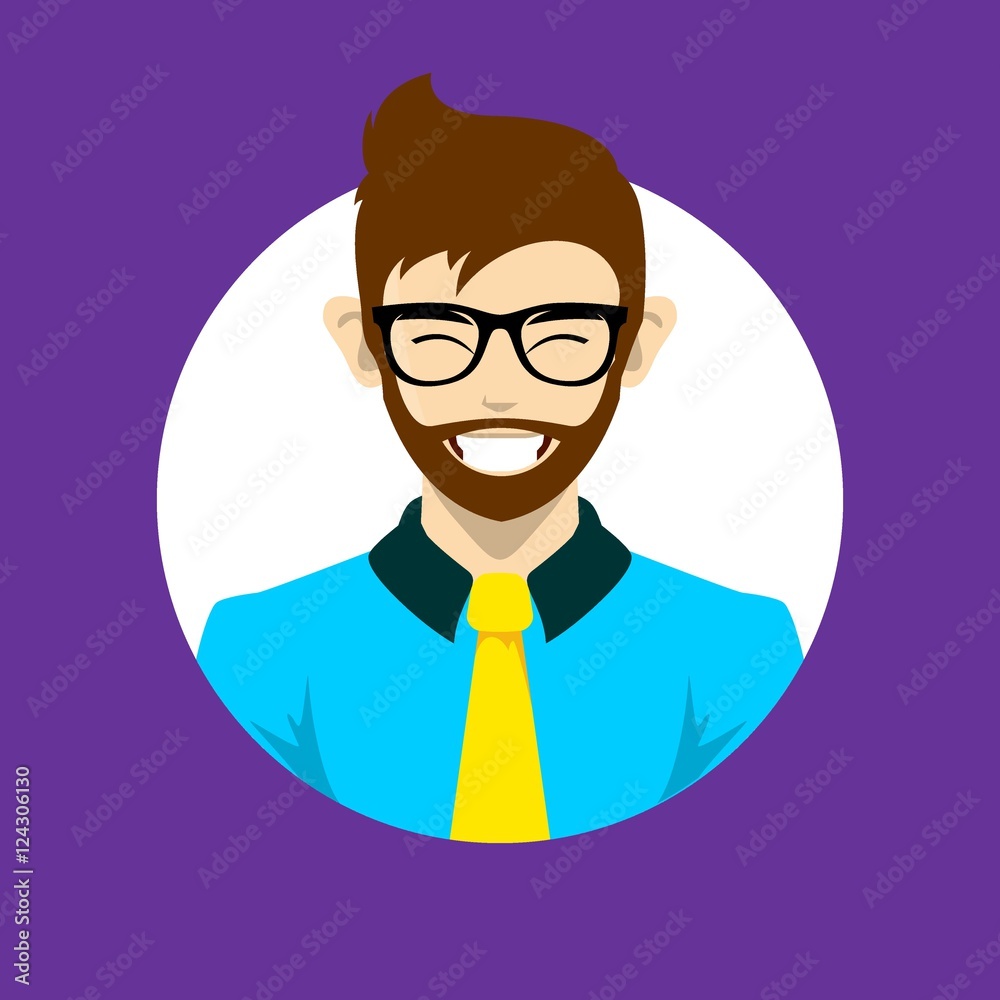 male avatar icon vector. profile picture character in flat design 